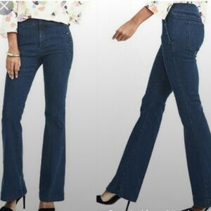 Banana Republic Sailor Flare Leg Dark Rinse Premium Denim Jean W1607 Sz 28